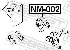 Lagerung, Motor vorne rechts FEBEST NM-002 Bild Lagerung, Motor vorne rechts FEBEST NM-002