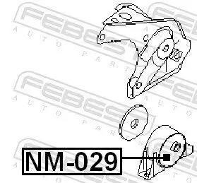 Lagerung, Motor hinten FEBEST NM-029 Bild Lagerung, Motor hinten FEBEST NM-029
