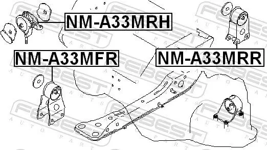 Lagerung, Motor FEBEST NM-A33MFR Bild Lagerung, Motor FEBEST NM-A33MFR