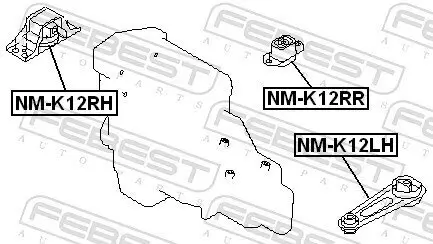 Lagerung, Motor FEBEST NM-K12RR Bild Lagerung, Motor FEBEST NM-K12RR