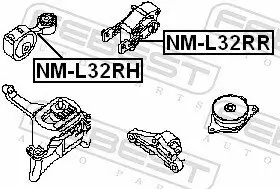 Lagerung, Motor vorne rechts FEBEST NM-L32RH Bild Lagerung, Motor vorne rechts FEBEST NM-L32RH