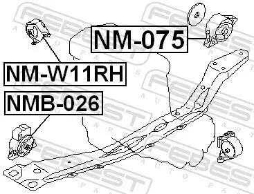 Lagerung, Motor FEBEST NMB-026 Bild Lagerung, Motor FEBEST NMB-026