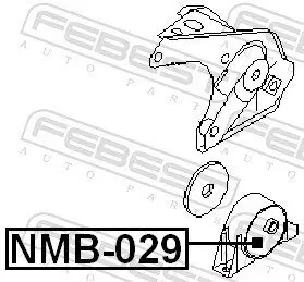 Lagerung, Motor hinten FEBEST NMB-029 Bild Lagerung, Motor hinten FEBEST NMB-029