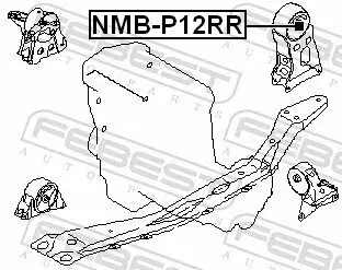 Lagerung, Motor FEBEST NMB-P12RR Bild Lagerung, Motor FEBEST NMB-P12RR