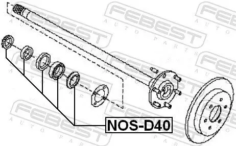 Lager, Antriebswelle FEBEST NOS-D40 Bild Lager, Antriebswelle FEBEST NOS-D40