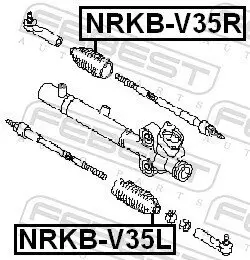 Faltenbalg, Lenkung FEBEST NRKB-V35L Bild Faltenbalg, Lenkung FEBEST NRKB-V35L