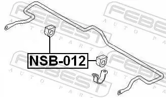 Lagerung, Stabilisator FEBEST NSB-012 Bild Lagerung, Stabilisator FEBEST NSB-012