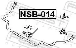 Lagerung, Stabilisator Vorderachse FEBEST NSB-014 Bild Lagerung, Stabilisator Vorderachse FEBEST NSB-014