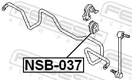 Lagerung, Stabilisator FEBEST NSB-037 Bild Lagerung, Stabilisator FEBEST NSB-037