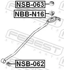 Buchse, Wähl-/Schaltstange FEBEST NSB-062 Bild Buchse, Wähl-/Schaltstange FEBEST NSB-062