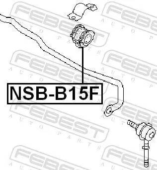 Lagerung, Stabilisator Vorderachse FEBEST NSB-B15F Bild Lagerung, Stabilisator Vorderachse FEBEST NSB-B15F