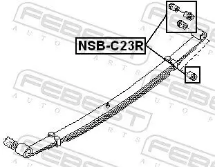 Lagerbuchse, Blattfeder FEBEST NSB-C23R Bild Lagerbuchse, Blattfeder FEBEST NSB-C23R