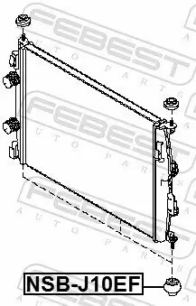 Lagerung, Kühler FEBEST NSB-J10EF Bild Lagerung, Kühler FEBEST NSB-J10EF