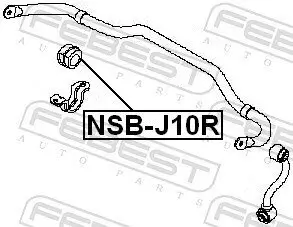 Lagerung, Stabilisator FEBEST NSB-J10R Bild Lagerung, Stabilisator FEBEST NSB-J10R