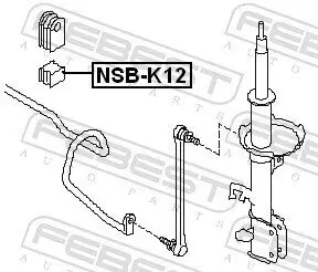 Lagerung, Stabilisator Vorderachse FEBEST NSB-K12 Bild Lagerung, Stabilisator Vorderachse FEBEST NSB-K12