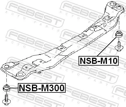 Lagerung, Achskörper Vorderachse unten FEBEST NSB-M300 Bild Lagerung, Achskörper Vorderachse unten FEBEST NSB-M300