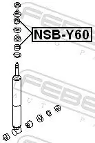 Distanzrohr, Stoßdämpfer FEBEST NSB-Y60 Bild Distanzrohr, Stoßdämpfer FEBEST NSB-Y60