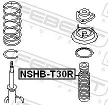 Schutzkappe/Faltenbalg, Stoßdämpfer Hinterachse FEBEST NSHB-T30R Bild Schutzkappe/Faltenbalg, Stoßdämpfer Hinterachse FEBEST NSHB-T30R
