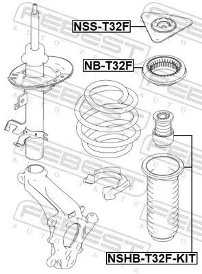 Staubschutzsatz, Stoßdämpfer Vorderachse FEBEST NSHB-T32F-KIT Bild Staubschutzsatz, Stoßdämpfer Vorderachse FEBEST NSHB-T32F-KIT