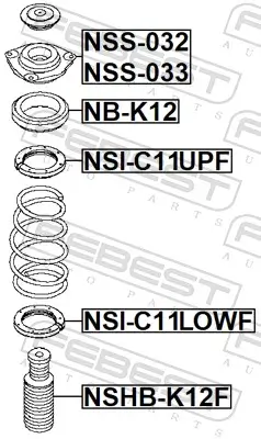 Federteller Vorderachse unten FEBEST NSI-C11LOWF Bild Federteller Vorderachse unten FEBEST NSI-C11LOWF