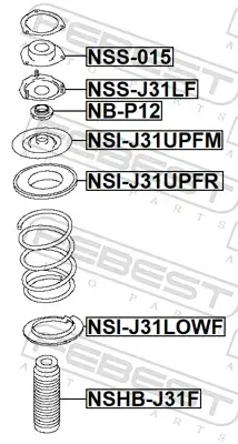 Federteller Vorderachse FEBEST NSI-J31UPFM Bild Federteller Vorderachse FEBEST NSI-J31UPFM