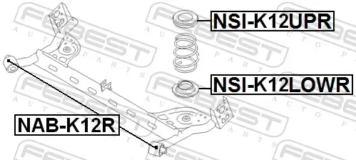 Federteller Hinterachse oben FEBEST NSI-K12UPR Bild Federteller Hinterachse oben FEBEST NSI-K12UPR
