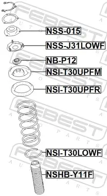 Federteller Vorderachse unten FEBEST NSI-T30LOWF Bild Federteller Vorderachse unten FEBEST NSI-T30LOWF