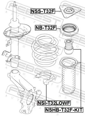 Federteller Vorderachse unten FEBEST NSI-T32LOWF Bild Federteller Vorderachse unten FEBEST NSI-T32LOWF