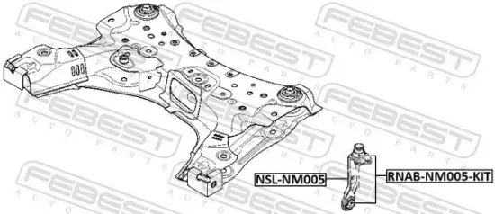 Halter, Hilfsrahmen/Aggregateträger FEBEST NSL-NM005 Bild Halter, Hilfsrahmen/Aggregateträger FEBEST NSL-NM005