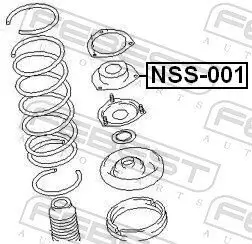 Federbeinstützlager FEBEST NSS-001 Bild Federbeinstützlager FEBEST NSS-001