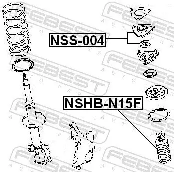 Federbeinstützlager FEBEST NSS-004 Bild Federbeinstützlager FEBEST NSS-004