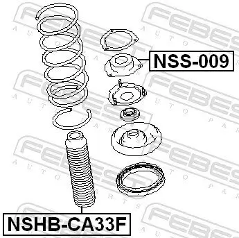 Federbeinstützlager FEBEST NSS-009 Bild Federbeinstützlager FEBEST NSS-009