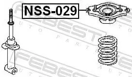 Federbeinstützlager Hinterachse FEBEST NSS-029 Bild Federbeinstützlager Hinterachse FEBEST NSS-029