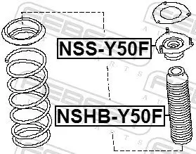 Federbeinstützlager Vorderachse FEBEST NSS-Y50F Bild Federbeinstützlager Vorderachse FEBEST NSS-Y50F