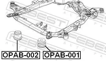 Lagerung, Hilfsrahmen/Aggregateträger beidseitig FEBEST OPAB-001 Bild Lagerung, Hilfsrahmen/Aggregateträger beidseitig FEBEST OPAB-001