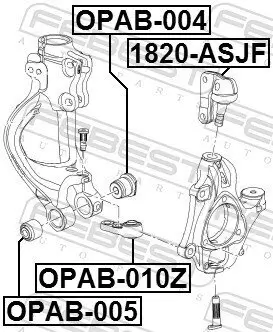 Lagerung, Lenker Vorderachse unten FEBEST OPAB-010Z Bild Lagerung, Lenker Vorderachse unten FEBEST OPAB-010Z