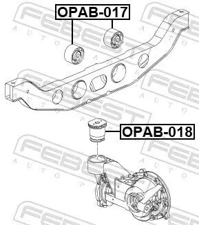 Lagerung, Differential Hinterachse FEBEST OPAB-018 Bild Lagerung, Differential Hinterachse FEBEST OPAB-018