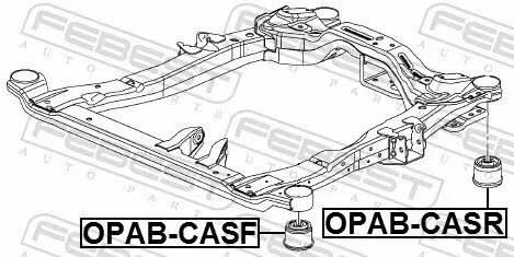 Lagerung, Achskörper FEBEST OPAB-CASF Bild Lagerung, Achskörper FEBEST OPAB-CASF