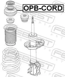 Federbeinstützlager Vorderachse FEBEST OPB-CORD Bild Federbeinstützlager Vorderachse FEBEST OPB-CORD