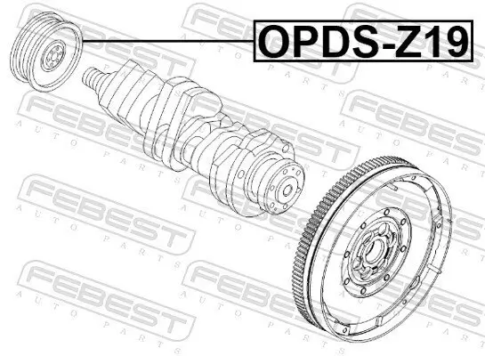 Riemenscheibe, Kurbelwelle FEBEST OPDS-Z19 Bild Riemenscheibe, Kurbelwelle FEBEST OPDS-Z19