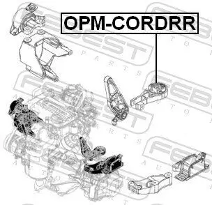 Lagerung, Motor hinten FEBEST OPM-CORDRR Bild Lagerung, Motor hinten FEBEST OPM-CORDRR