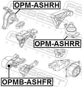 Lagerung, Motor vorne FEBEST OPMB-ASHFR Bild Lagerung, Motor vorne FEBEST OPMB-ASHFR