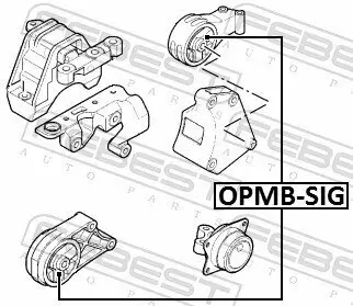 Lagerung, Motor unten FEBEST OPMB-SIG Bild Lagerung, Motor unten FEBEST OPMB-SIG