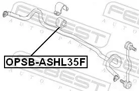 Lagerung, Stabilisator Vorderachse FEBEST OPSB-ASHL35F Bild Lagerung, Stabilisator Vorderachse FEBEST OPSB-ASHL35F