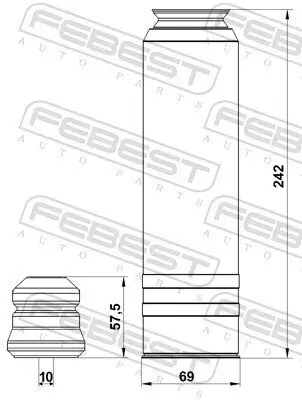 Staubschutzsatz, Stoßdämpfer FEBEST OPSHB-ASJR-KIT Bild Staubschutzsatz, Stoßdämpfer FEBEST OPSHB-ASJR-KIT