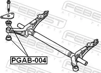 Lagerung, Achskörper FEBEST PGAB-004 Bild Lagerung, Achskörper FEBEST PGAB-004