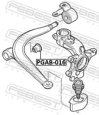 Lagerung, Lenker Vorderachse FEBEST PGAB-016 Bild Lagerung, Lenker Vorderachse FEBEST PGAB-016