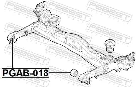 Lagerung, Achskörper Hinterachse FEBEST PGAB-018 Bild Lagerung, Achskörper Hinterachse FEBEST PGAB-018