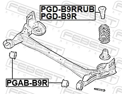 Anschlagpuffer, Federung Hinterachse FEBEST PGD-B9RRUB Bild Anschlagpuffer, Federung Hinterachse FEBEST PGD-B9RRUB