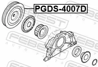 Riemenscheibe, Kurbelwelle FEBEST PGDS-4007D Bild Riemenscheibe, Kurbelwelle FEBEST PGDS-4007D